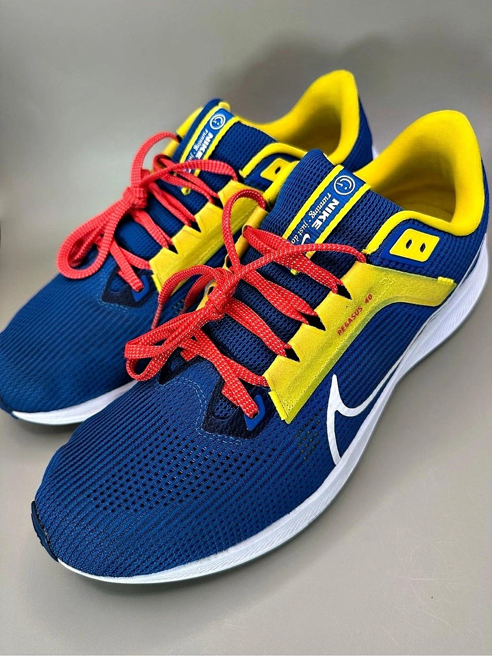 Nike Air Zoom Pegasus 40 Club América Athletic Shoes Blue & Yellow US 12.5